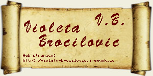 Violeta Broćilović vizit kartica